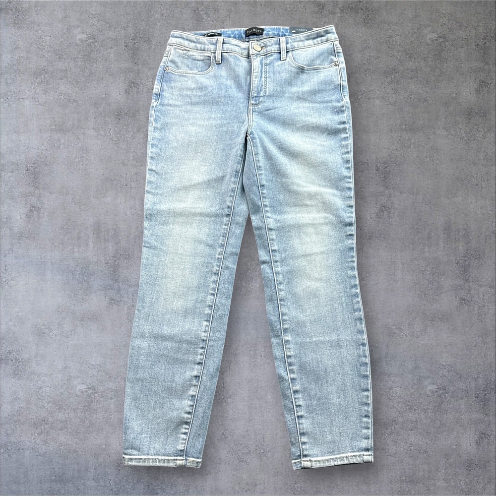 Talbots Jegging Crop Jeans Womens 2 Light Blue Stella Wash High Rise Skinny Leg